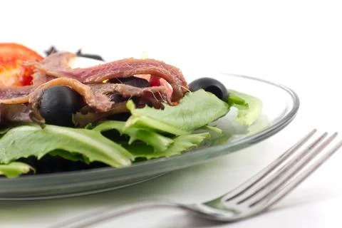 Anchovy salad Stock Photos
