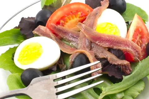 Anchovy salad Stock Photos