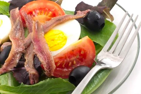 Anchovy salad Stock Photos