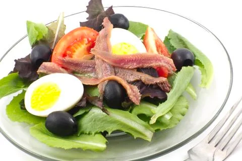 Anchovy salad Stock Photos