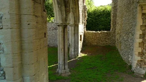 Ancient abbey ruins Stock-Footage 205551320