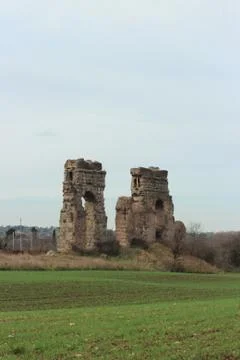 Ancient Acqueduct Ruins Stock Photos