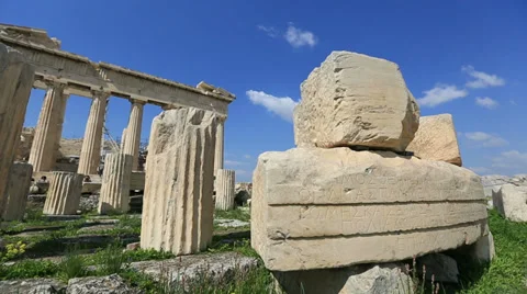 Ancient Acropolis in Athens Greece Stock Footage 36376329