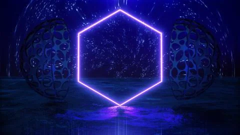 Ancient alien construction Stock Illustration