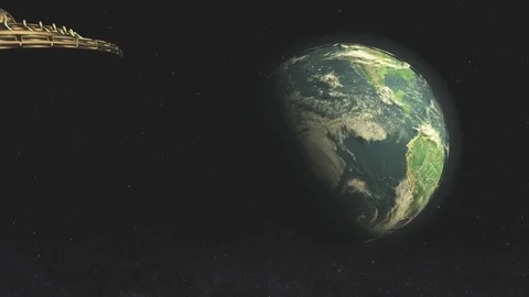 Ancient Aliens, Close Encounters of the Third Kind, Ancient UFO flying saucer Stock Footage 112109044