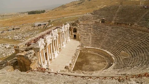 Ancient amphitheater at summer Stock Footage 76988633