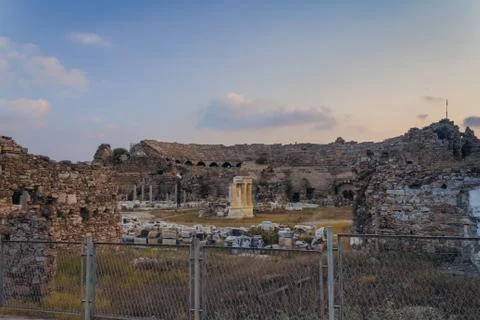 Ancient amphitheatre Stock Photos