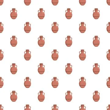 Ancient amphora pattern creating seamless background design 스톡 일러스트