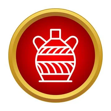 Ancient amphora vessel icon symbolizing history and culture Stockillustratie