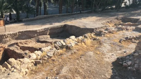 The Ancient and Biblical site of Jericho in Palestine Stock Footage 68328559