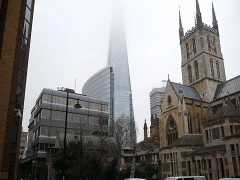 Ancient and modern buildings. Stock Footage 72352918