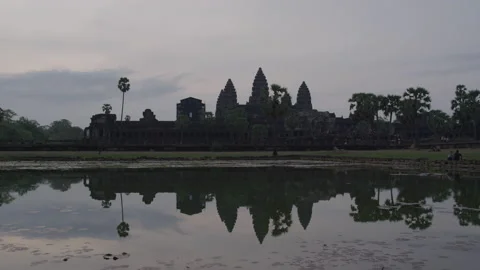 Ancient Angkor Wat Temple, Angkor, Siem Reap, Cambodia Stock Footage 134481489