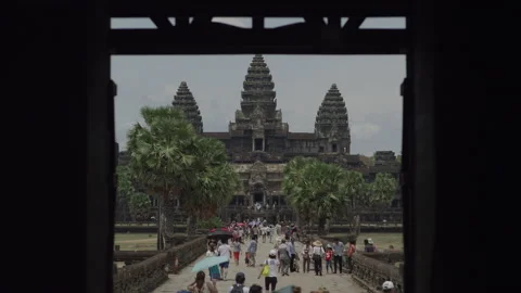Ancient Angkor Wat Temple, Angkor, Siem Reap, Cambodia Vídeo Stock 134510967
