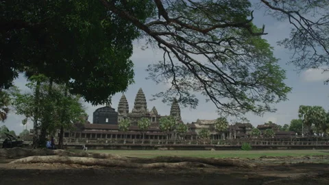 Ancient Angkor Wat Temple, Angkor, Siem Reap, Cambodia Stock Footage 134516211
