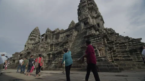 Ancient Angkor Wat Temple, Angkor, Siem Reap, Cambodia Stock Footage 134518433