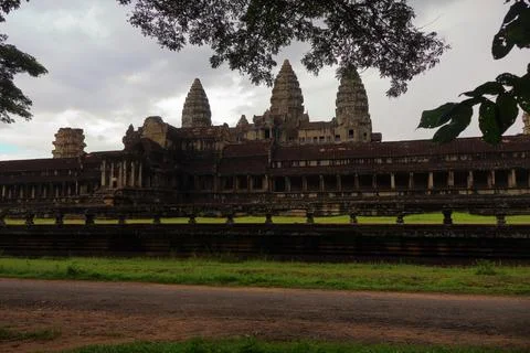Ancient Angkor Wat Temple Complex in Siem Reap, Cambodia Stock Photos