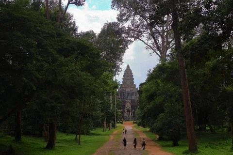Ancient Angkor Wat Temple Complex in Siem Reap, Cambodia Stock Photos