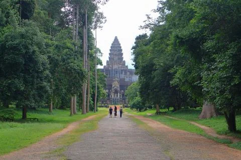Ancient Angkor Wat Temple Complex in Siem Reap, Cambodia Stock Photos