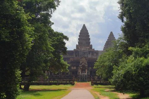 Ancient Angkor Wat Temple Complex in Siem Reap, Cambodia Stock Photos