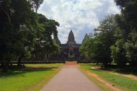 Ancient Angkor Wat Temple Complex in Siem Reap, Cambodia Stock Photos
