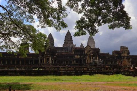 Ancient Angkor Wat Temple Complex in Siem Reap, Cambodia Stock Photos