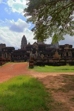 Ancient Angkor Wat Temple Complex in Siem Reap, Cambodia Stock Photos