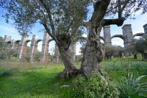 Ancient aquaduct Stock Photos
