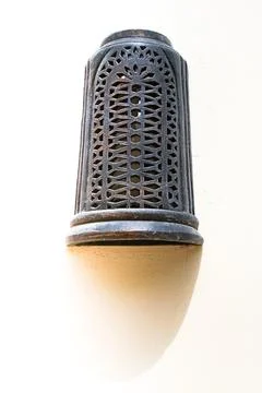 An ancient  arabic ceramic wall lamp Stock Photos