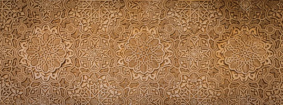 Ancient arabic characters Foto stock