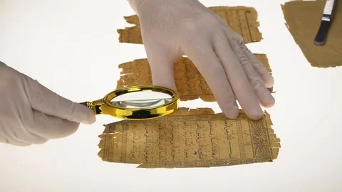 Ancient Arabic manuscripts Stock-Footage 130096610