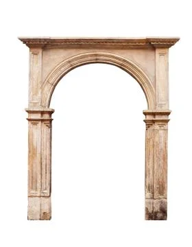 Ancient arch isolated on white background Foto stock