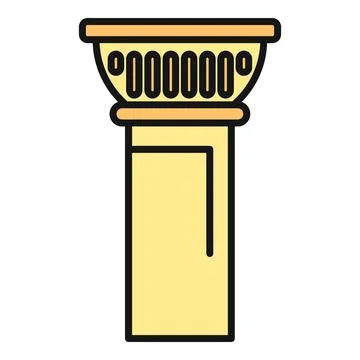 Ancient architectural column featuring a simple classic design Stock-Illustration