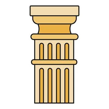 Ancient architectural column providing support and classical history illust.. Ilustración de archivo