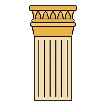 Ancient architectural column providing traditional strength and support Ilustración de archivo