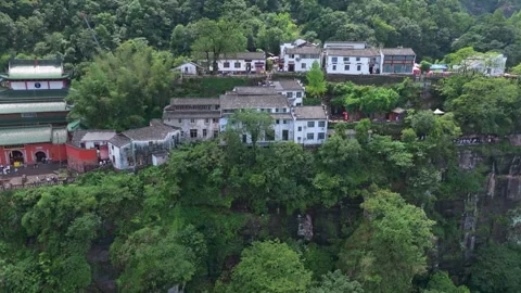 Ancient architectural complex in Qiyun Mountain Scenic Area Stock-Footage 347463271