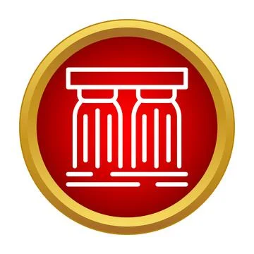 Ancient architecture columns structure icon design concept Ilustración de archivo