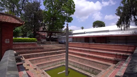 Ancient architecture inside Hanuman Dhoka Durbar Square in Kathmandu, Nepal Stock Footage 337227513