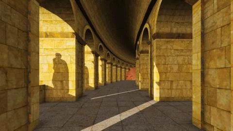 Ancient archway 库存插图