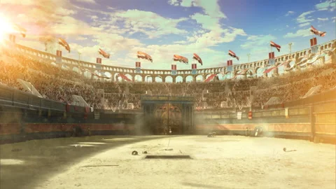 Ancient arena animation. Stock Footage 147499111