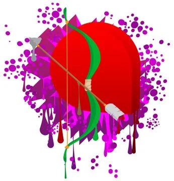 Ancient arrow graffiti. Abstract modern street art decoration performed in .. Stock Illustration