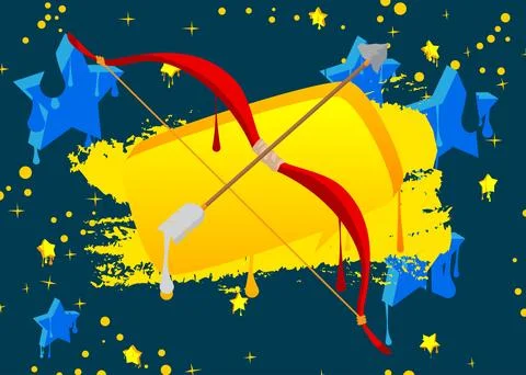 Ancient arrow graffiti. Abstract modern street art decoration performed in .. Stock Illustration