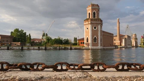 Ancient Arsenal in Venice Stock Footage 76216678