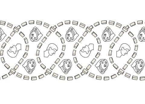 Ancient art pattern Stock Illustration