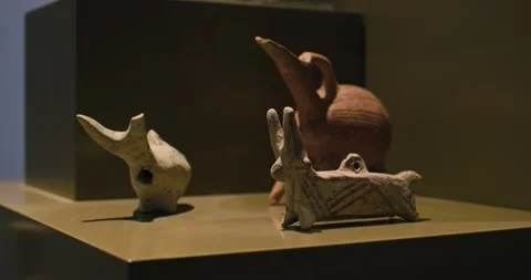 Ancient Artifacts and Historical Exhibits at Leventis Municipal Museum Video stock 309051237