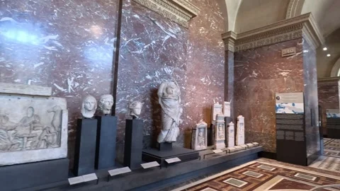 Ancient Artifacts in Louvre Museum Stock Footage 302524822