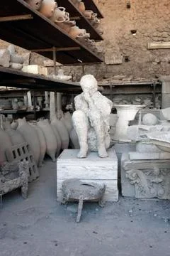 Ancient artifacts from pompeii Stock Photos