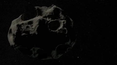 Ancient Asteroid flyby 1080 Stock Footage 54713249