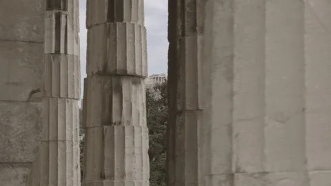 Ancient Athenian columns Stock Footage 91770298