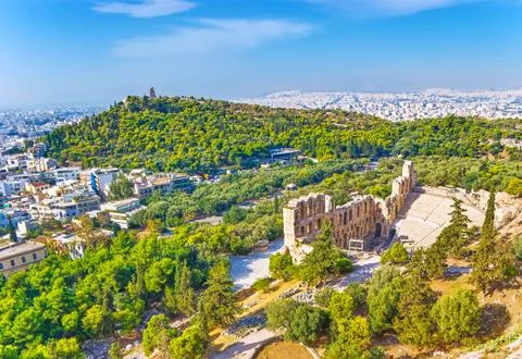 Ancient Athens Stockfoto's