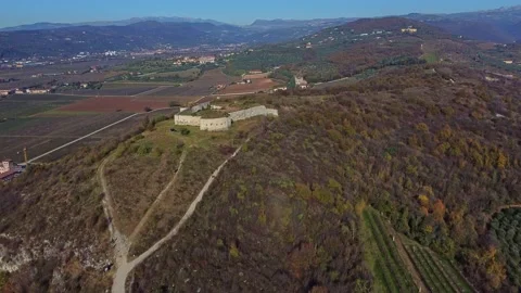 Ancient Austrian fortification abandoned Stock Footage 143801707